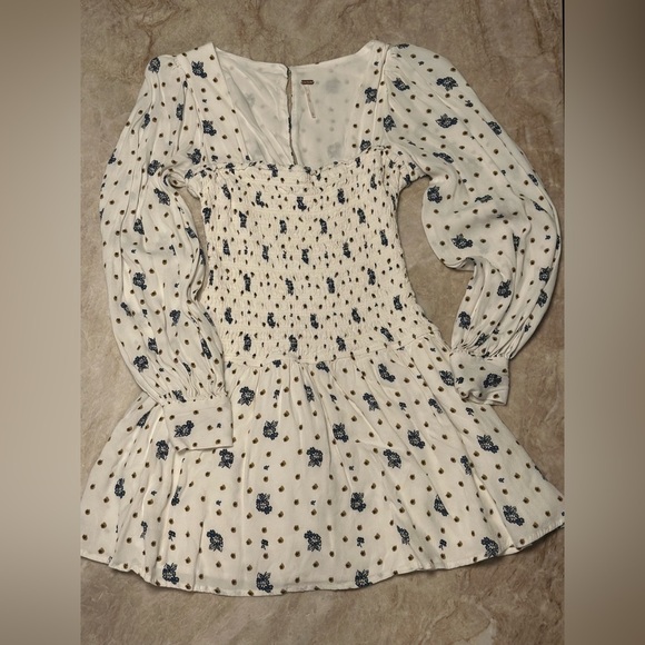 Free People | Floral Long Sleeve Dress - Picture 4 of 6